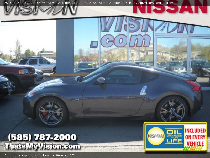 40th Anniversary Graphite / 40th Anniversary Red Leather 2010 Nissan 370Z 40th Anniversary Edition Coupe