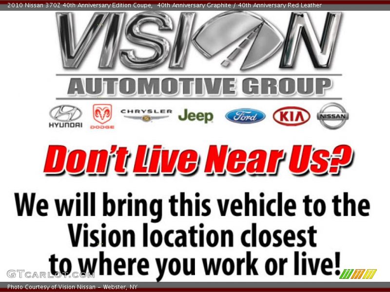 40th Anniversary Graphite / 40th Anniversary Red Leather 2010 Nissan 370Z 40th Anniversary Edition Coupe