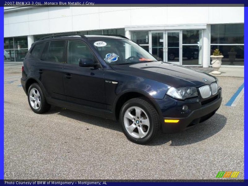 Monaco Blue Metallic / Grey 2007 BMW X3 3.0si