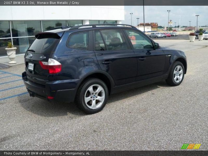 Monaco Blue Metallic / Grey 2007 BMW X3 3.0si