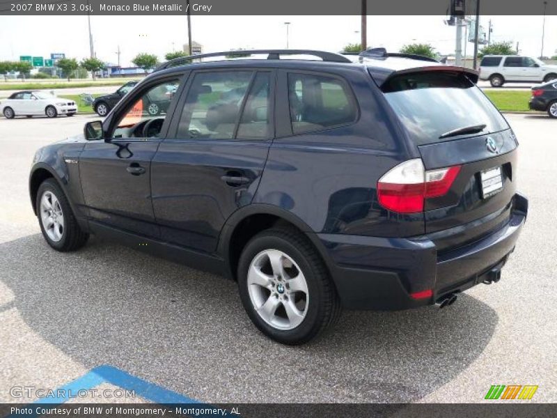 Monaco Blue Metallic / Grey 2007 BMW X3 3.0si