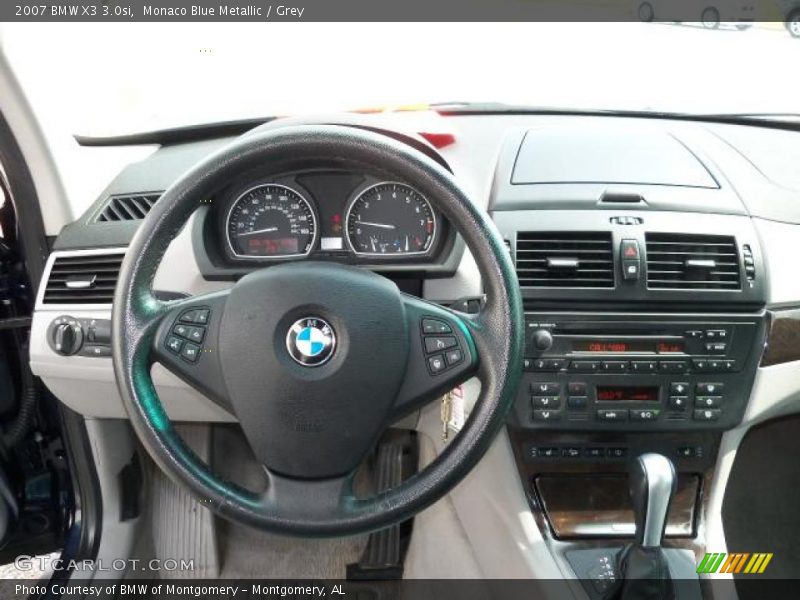 Monaco Blue Metallic / Grey 2007 BMW X3 3.0si