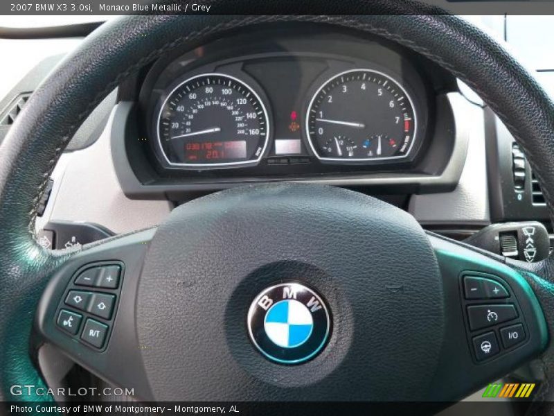 Monaco Blue Metallic / Grey 2007 BMW X3 3.0si