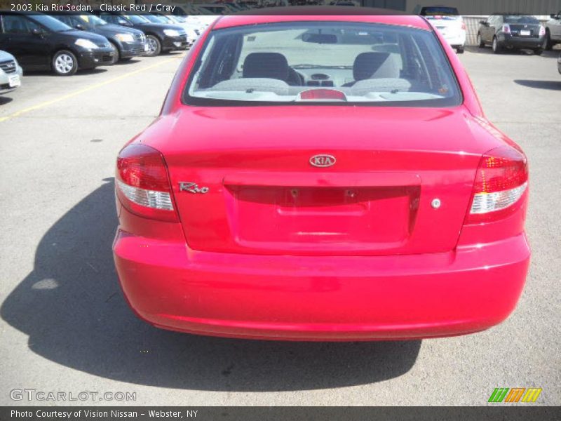 Classic Red / Gray 2003 Kia Rio Sedan