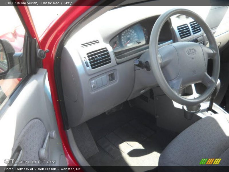 Classic Red / Gray 2003 Kia Rio Sedan