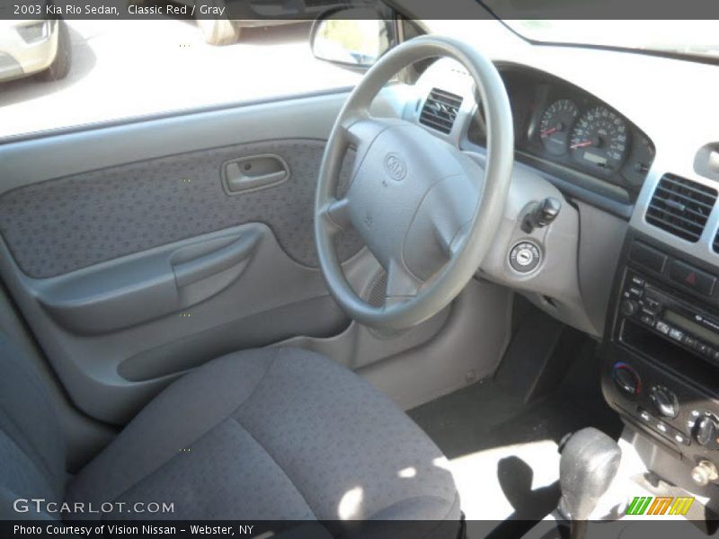 Classic Red / Gray 2003 Kia Rio Sedan