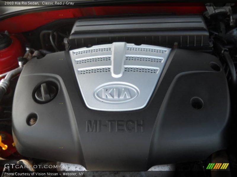 Classic Red / Gray 2003 Kia Rio Sedan