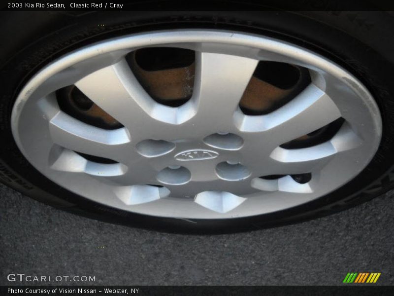 Classic Red / Gray 2003 Kia Rio Sedan
