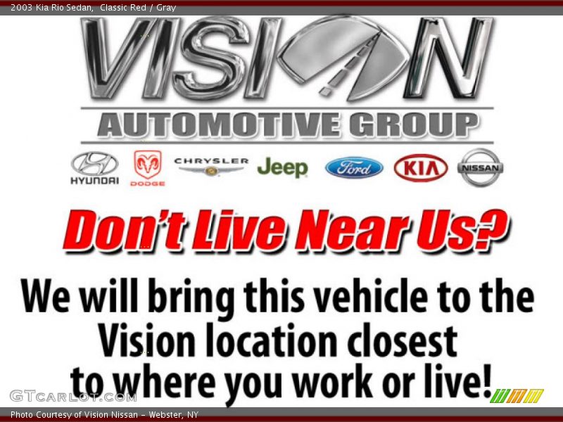 Classic Red / Gray 2003 Kia Rio Sedan