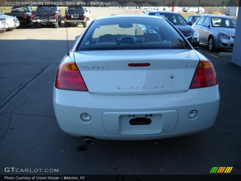 Stone White / Black/Beige 2002 Chrysler Sebring LXi Coupe