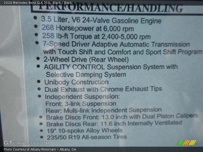 Black / Black 2010 Mercedes-Benz GLK 350