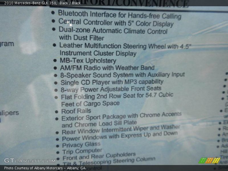 Black / Black 2010 Mercedes-Benz GLK 350