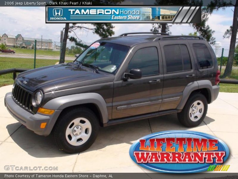 Dark Khaki Pearl / Khaki 2006 Jeep Liberty Sport
