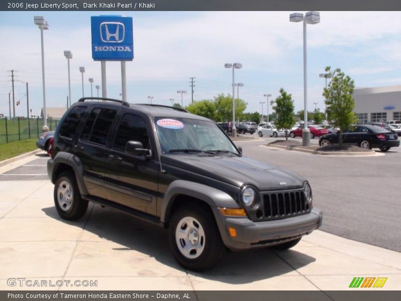 Dark Khaki Pearl / Khaki 2006 Jeep Liberty Sport