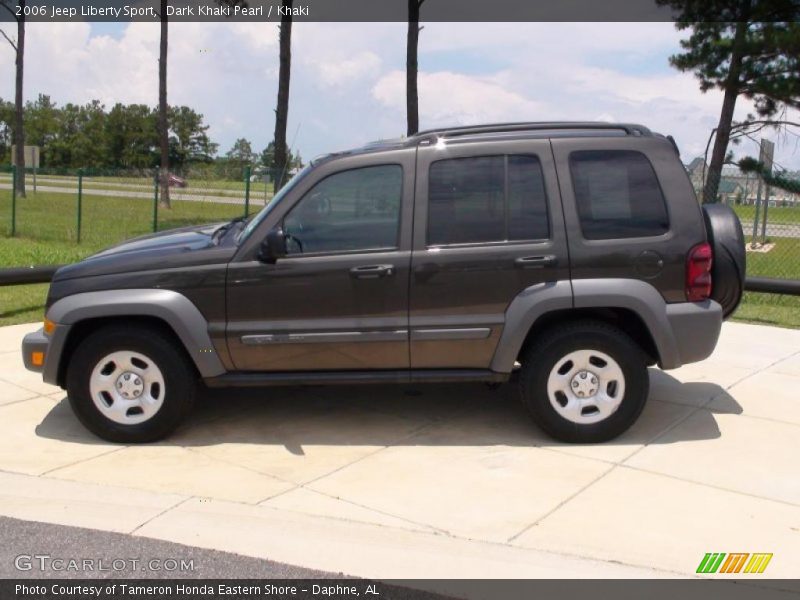Dark Khaki Pearl / Khaki 2006 Jeep Liberty Sport