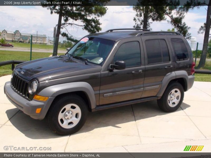 Dark Khaki Pearl / Khaki 2006 Jeep Liberty Sport