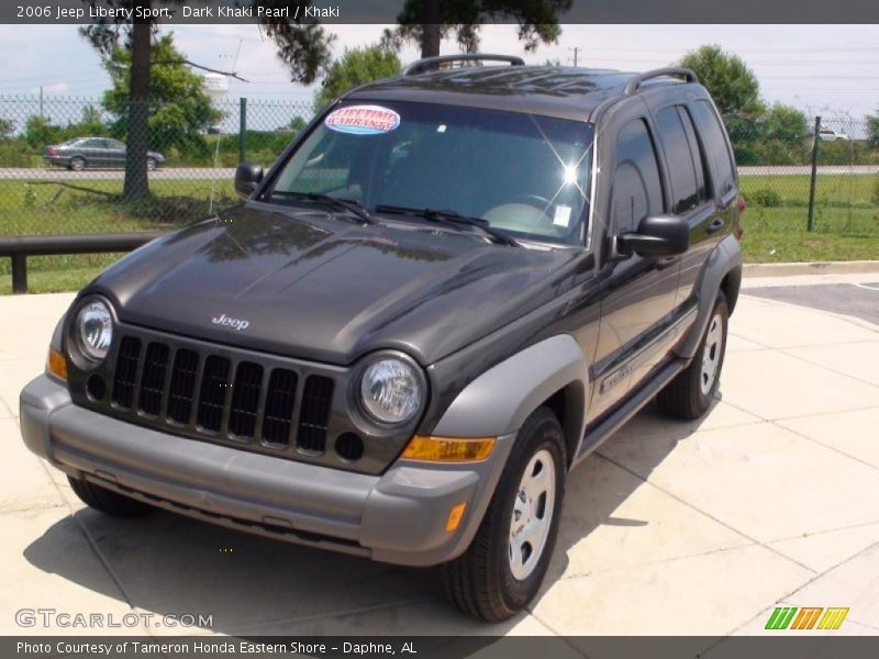 Dark Khaki Pearl / Khaki 2006 Jeep Liberty Sport