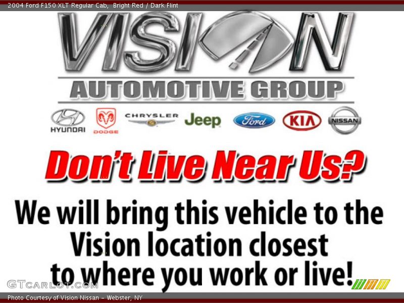 Bright Red / Dark Flint 2004 Ford F150 XLT Regular Cab