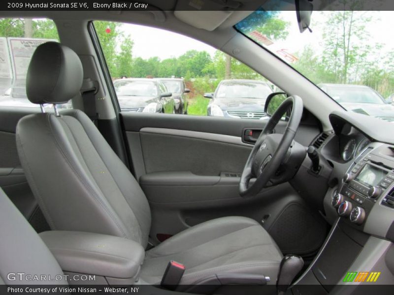 Ebony Black / Gray 2009 Hyundai Sonata SE V6