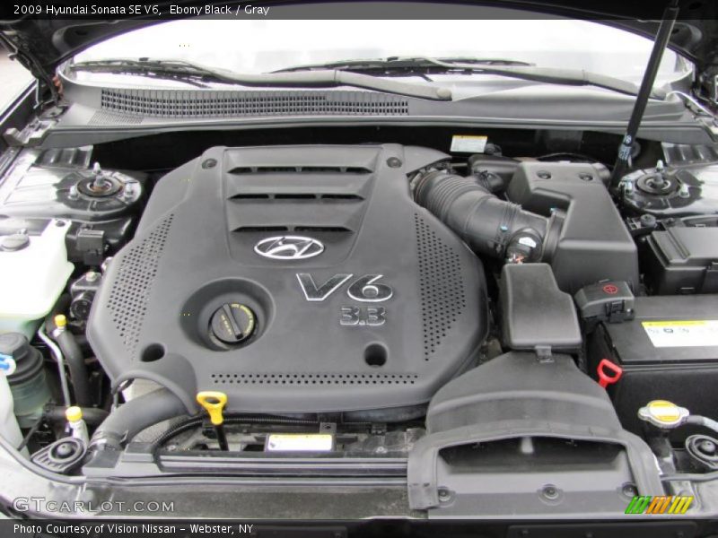 Ebony Black / Gray 2009 Hyundai Sonata SE V6