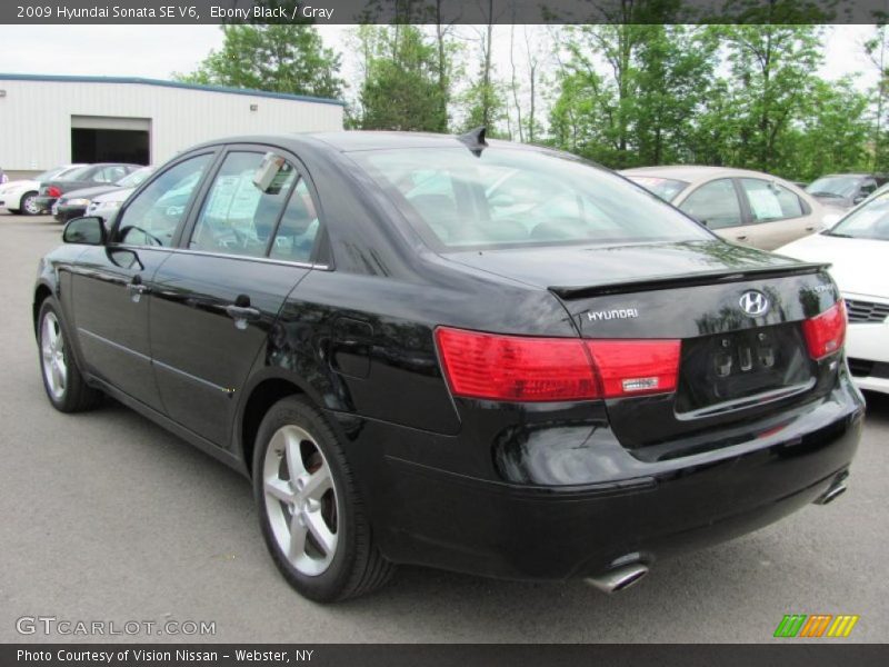 Ebony Black / Gray 2009 Hyundai Sonata SE V6