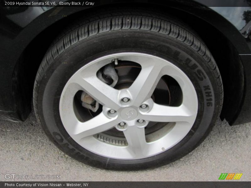 Ebony Black / Gray 2009 Hyundai Sonata SE V6