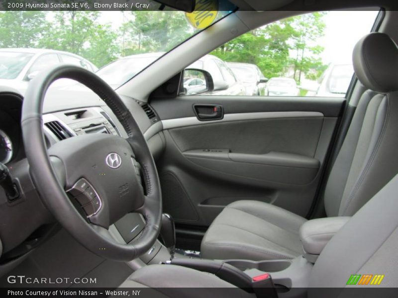 Ebony Black / Gray 2009 Hyundai Sonata SE V6