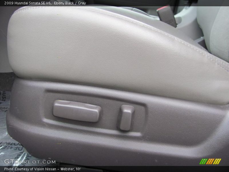 Ebony Black / Gray 2009 Hyundai Sonata SE V6