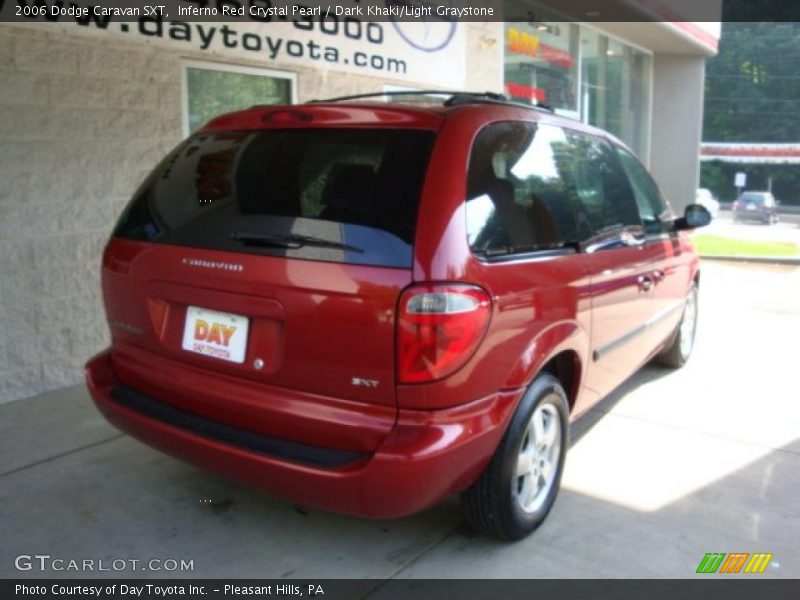 Inferno Red Crystal Pearl / Dark Khaki/Light Graystone 2006 Dodge Caravan SXT