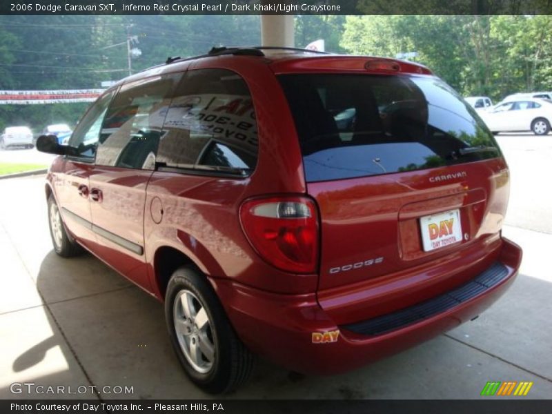 Inferno Red Crystal Pearl / Dark Khaki/Light Graystone 2006 Dodge Caravan SXT