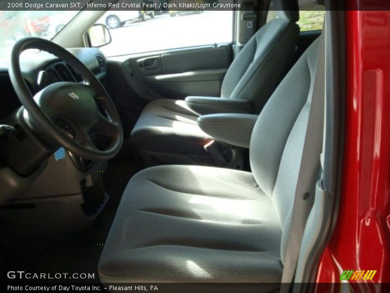 Inferno Red Crystal Pearl / Dark Khaki/Light Graystone 2006 Dodge Caravan SXT