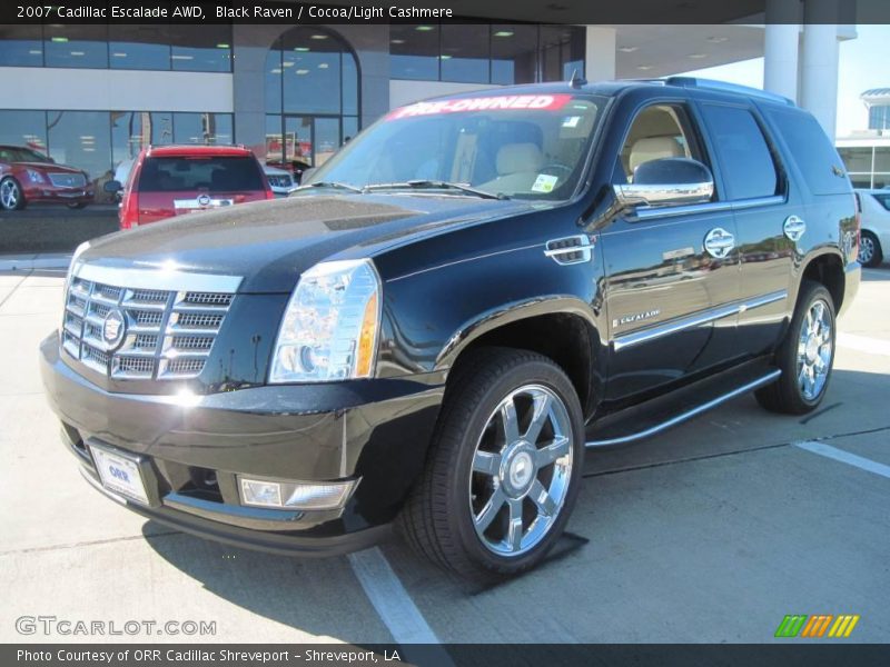 Black Raven / Cocoa/Light Cashmere 2007 Cadillac Escalade AWD