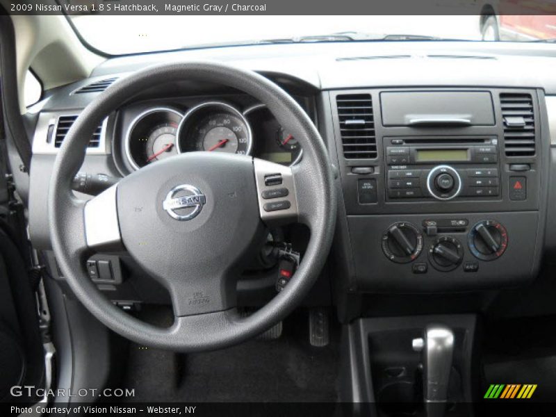 Magnetic Gray / Charcoal 2009 Nissan Versa 1.8 S Hatchback