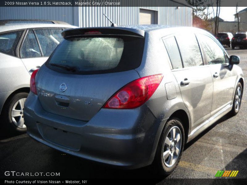 Magnetic Gray / Charcoal 2009 Nissan Versa 1.8 SL Hatchback