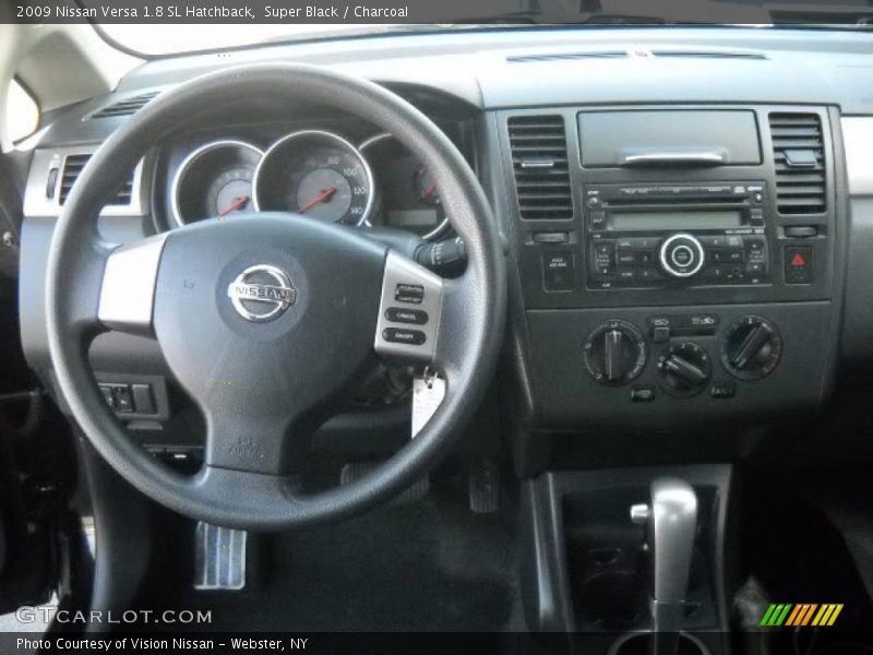 Super Black / Charcoal 2009 Nissan Versa 1.8 SL Hatchback
