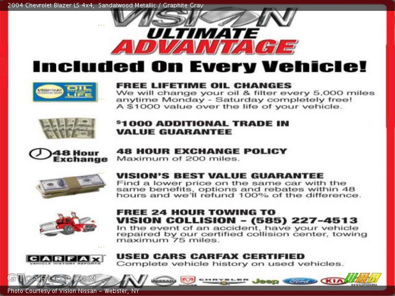 Sandalwood Metallic / Graphite Gray 2004 Chevrolet Blazer LS 4x4