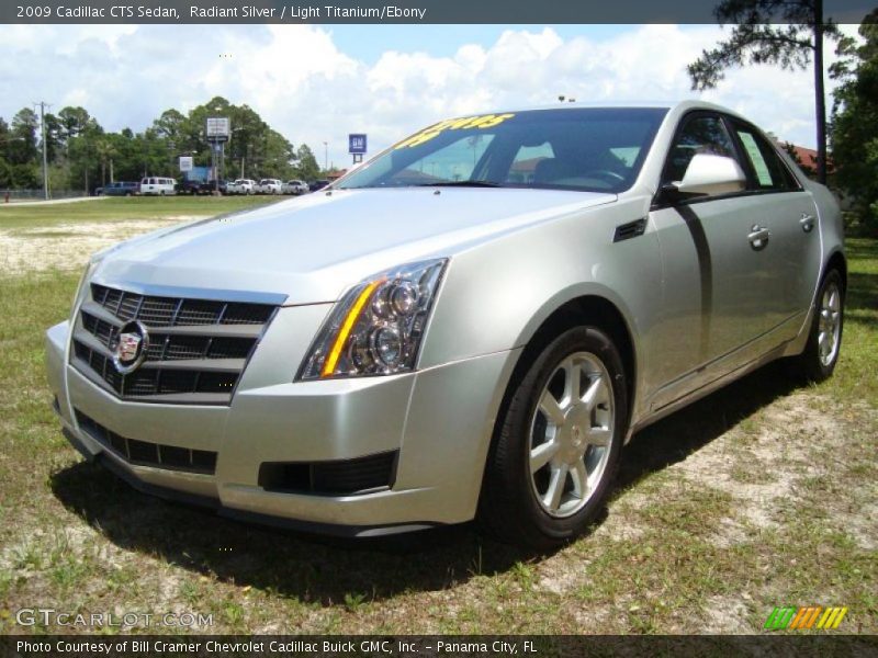 Radiant Silver / Light Titanium/Ebony 2009 Cadillac CTS Sedan