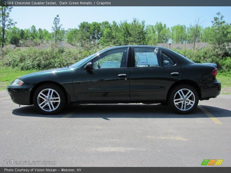 Dark Green Metallic / Graphite 2004 Chevrolet Cavalier Sedan