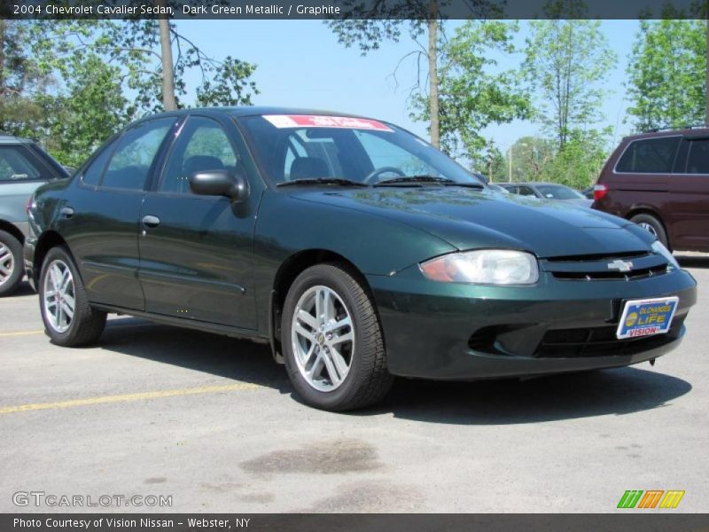 Dark Green Metallic / Graphite 2004 Chevrolet Cavalier Sedan