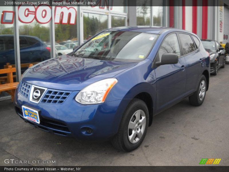 Indigo Blue Metallic / Black 2008 Nissan Rogue S AWD