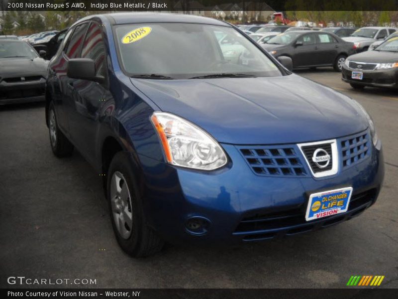 Indigo Blue Metallic / Black 2008 Nissan Rogue S AWD