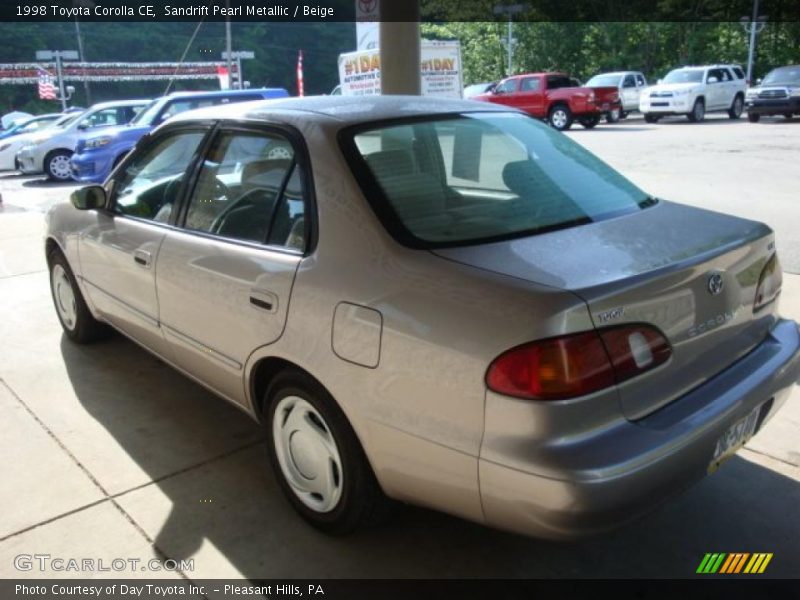 Sandrift Pearl Metallic / Beige 1998 Toyota Corolla CE