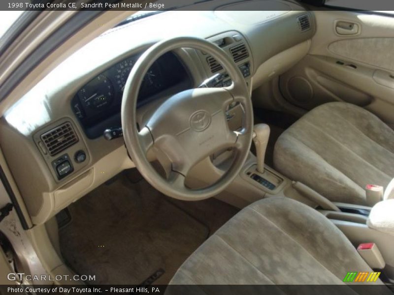 Sandrift Pearl Metallic / Beige 1998 Toyota Corolla CE
