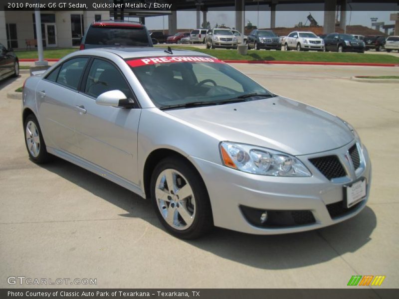 Quicksilver Metallic / Ebony 2010 Pontiac G6 GT Sedan