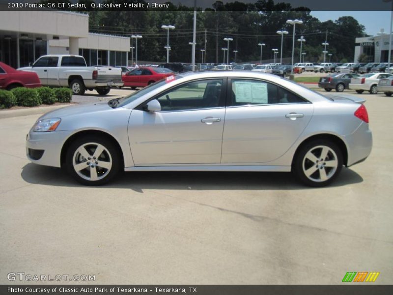 Quicksilver Metallic / Ebony 2010 Pontiac G6 GT Sedan