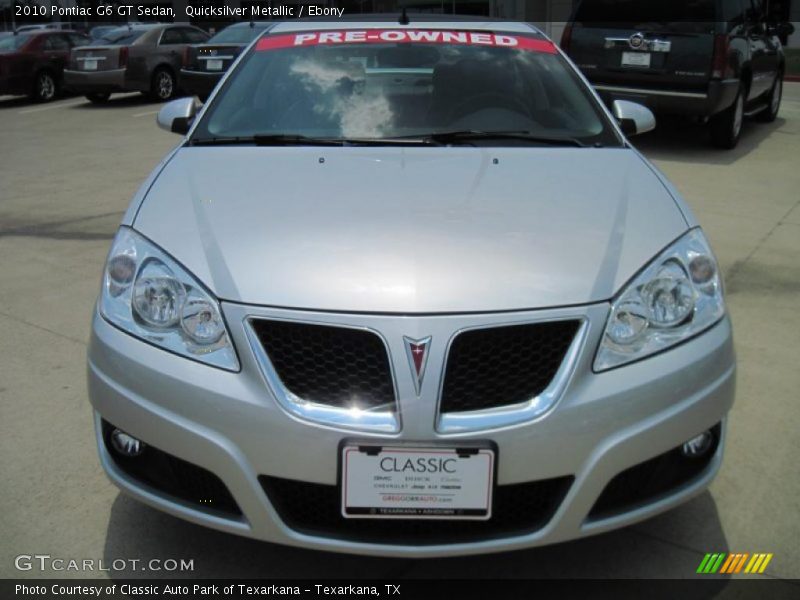 Quicksilver Metallic / Ebony 2010 Pontiac G6 GT Sedan