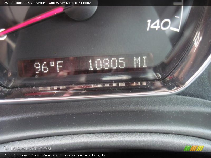 Quicksilver Metallic / Ebony 2010 Pontiac G6 GT Sedan