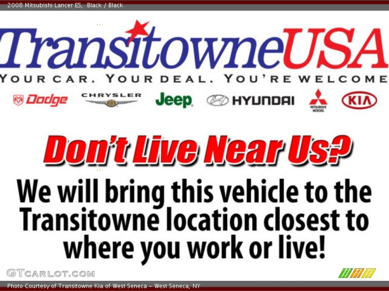 Black / Black 2008 Mitsubishi Lancer ES