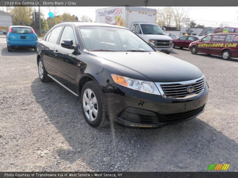 Ebony Black / Gray 2010 Kia Optima LX