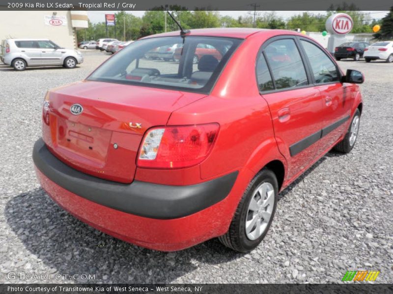 Tropical Red / Gray 2009 Kia Rio LX Sedan